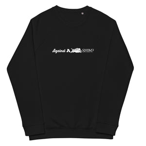 Against A Boar Shin Unisex organic raglan sweatshirt